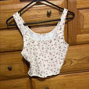 SHEIN White Sleeveless Crop Tank Top